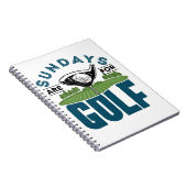 ゴルフ・ゴルファーのファン愛好家のための日曜日 ノートブック (右側)