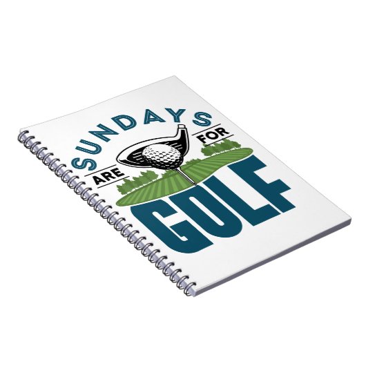 ゴルフ・ゴルファーのファン愛好家のための日曜日 ノートブック (右側)