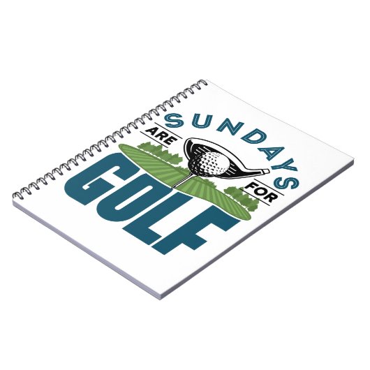 ゴルフ・ゴルファーのファン愛好家のための日曜日 ノートブック (左側)