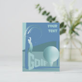 ゴルフ ゴルファー ゴルフクラブ 挨拶 ポストカード (スタンド正面)