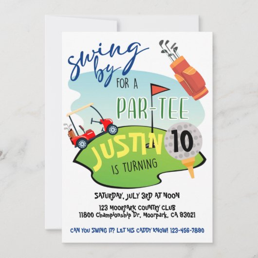 ゴルフ、ゴルフパーティー、パルティー、誕生日 (正面)