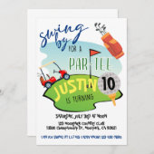 ゴルフ、ゴルフパーティー、パルティー、誕生日 (正面/裏面)