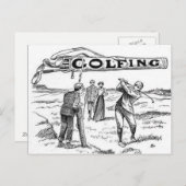 ゴルフ・ゴルフ遊ァー・ゴルフ大会ヴィンテージ ポストカード (正面/裏面)