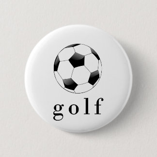 ゴルフ サッカーボール おもしろ スポーツTシャツ 缶バッジ
