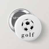 ゴルフ サッカーボール おもしろ スポーツTシャツ 缶バッジ (正面&裏面)