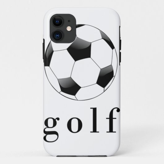 ゴルフ サッカーボール おもしろ スポーツTシャツ Case-Mate iPhoneケース (裏面)