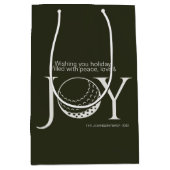 ゴルフ ジョイ＆ピース クリスマス ミディアムペーパーバッグ (正面)