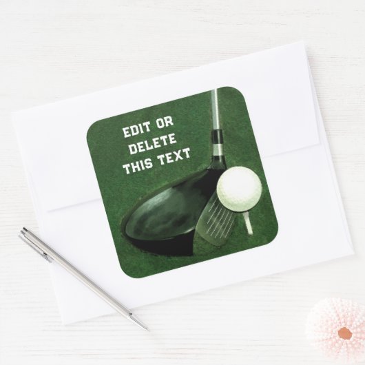 ゴルフ スクエアシール (封筒)