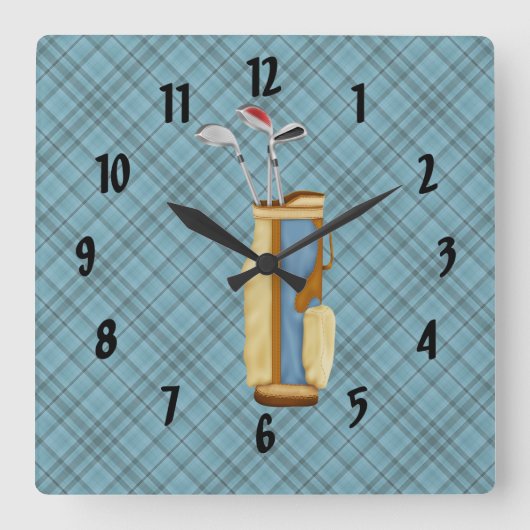 ゴルフ スクエア壁時計 (正面)