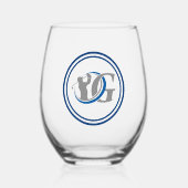 ゴルフ ステムなしワイングラス (正面)