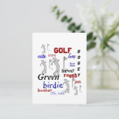 ゴルフ、スポやる気を起こさせるート ポストカード (スタンド正面)