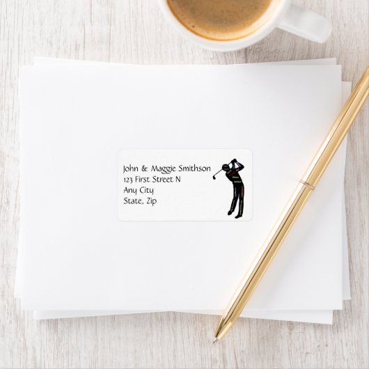 ゴルフ，スポーツ，言葉やる気を起こさせるのアドレカスタムス ラベル (インサイチュ)