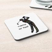 ゴルフ、スポーツ、言葉やる気を起こさせる類 コースター (左側)