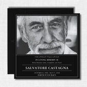 ゴルフ セレブレーション・オブ・ライフ ブラック フォト メモリアル 招待状