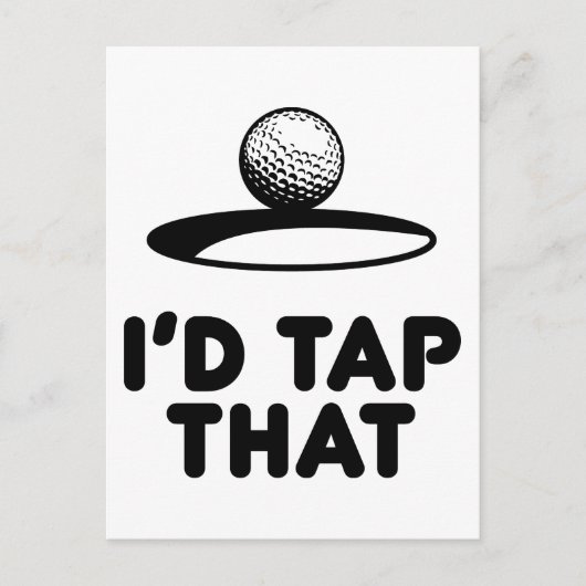 ゴルフ – タップ ポストカード (正面)