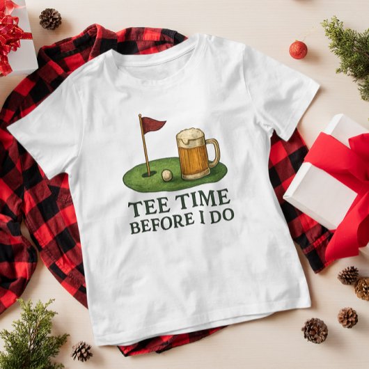 ゴルフ ティタイム 僕の結婚式の前にゴルフ独身最後の宴 Tシャツ