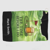 ゴルフ ティータイム 僕の結婚式の前 ゴルフ バチェラーパーティー ゴルフタオル (横)