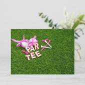 ゴルフ ティー パーティー 招待状 緑の芝生の上 (スタンド正面)