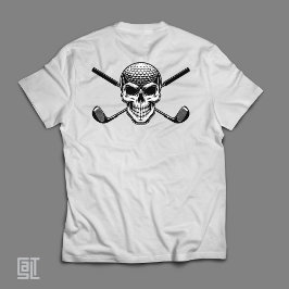 ゴルフ ドクロ ジョリー・ロジャー - 強烈な海賊ゴルファー Tシャツ