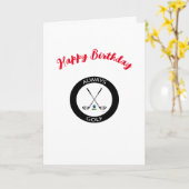 ゴルフ – ハッピーバースデーゴルフロゴグリーティングカード カード (黄色い花)
