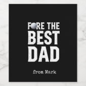 ゴルフ ハッピー父の日 Fore the Best Dad ワインラベル (シングルラベル)