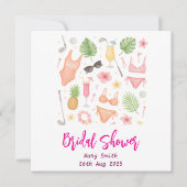 ゴルフ ハワイアンテーマのブライズシャワー バチェロレッテ セーブザデート (正面)