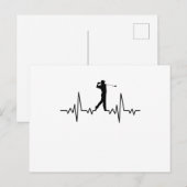 ゴルフ ハートビート ゴルフウェア 男女 子供 ポストカード (正面/裏面)