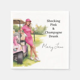 ゴルフ・バチェロレッテ・パーティー ナプキン スタンダードカクテルナプキン
