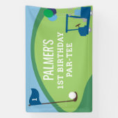 ゴルフ バースデー パーティー 大型 バナー サイン 横断幕 (縦)