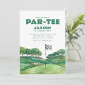 ゴルフ バーティー 誕生日パーティー招待状 招待状 (スタンド正面)