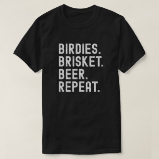 ゴルフ バーベキュー バーディー ビーフジャーキー ビール 男性向けおもしろゴルフギフト Tシャツ