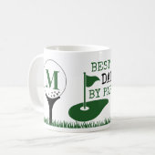 ゴルフ パーな父は最高 Monogram コーヒーマグカップ (正面左)