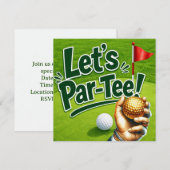ゴルフ パーティーの招待状「Let’s Par-Tee」 招待状 (正面/裏面)