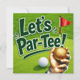 ゴルフ パーティーの招待状「Let’s Par-Tee」 招待状