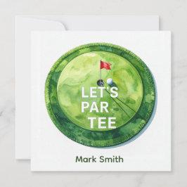 ゴルフ パーティーの招待状 Let's Par-Tee パッティンググリーン 招待状