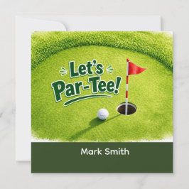 ゴルフ パーティーの招待状 Let's Par-Tee 招待状