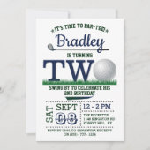 ゴルフ パーティー 2歳の誕生日 招待状 (正面)