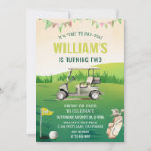 ゴルフ パーティー 2歳の誕生日 招待状 (正面)