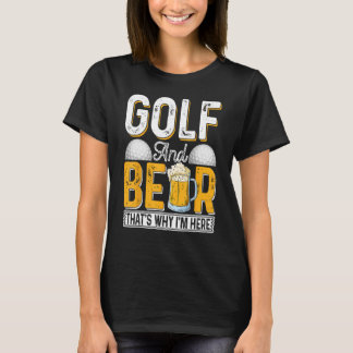 ゴルフ&ビールジョークパパパパ父の日ドリンキン Tシャツ