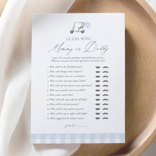 ゴルフ ベイビー シャワー ゲス フー マミー オア ダディ 招待状