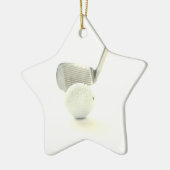 ゴルフ・ボールおよびクラブオーナメント セラミックオーナメント (左)