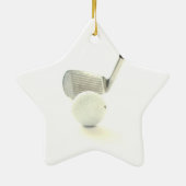 ゴルフ・ボールおよびクラブオーナメント セラミックオーナメント (裏面)