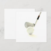 ゴルフ・ボールおよびクラブ招待状 招待状 (正面/裏面)