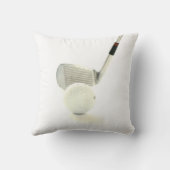 ゴルフ・ボールおよびクラブ枕 クッション (裏面)