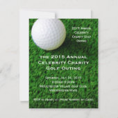ゴルフ・ボールおよび泥炭のカスタムなゴルフ遠出の招待状 招待状 (正面)