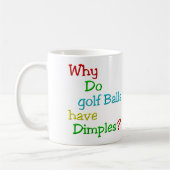 ゴルフ・ボールになぜ窪みがありますか。 コーヒー・マグ コーヒーマグカップ (左)