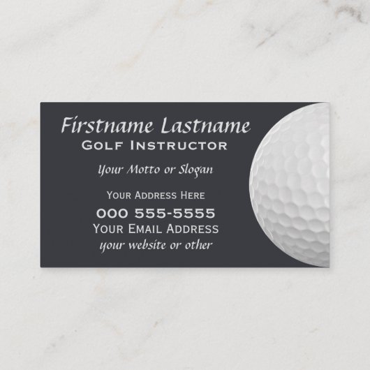 ゴルフ・ボールのカスタムな名刺 名刺 (裏面)