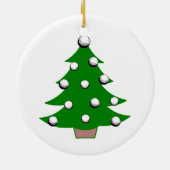 ゴルフ・ボールのクリスマスツリー セラミックオーナメント (裏面)