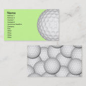 ゴルフ・ボールのコラージュ 名刺 (正面/裏面)