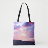 ゴルフ・ボールの日の出 トートバッグ (正面)